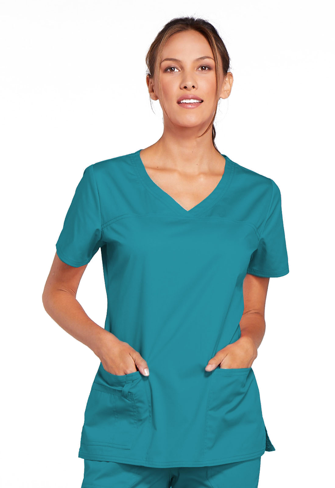 Cherokee Women's Workwear Scrubs Premium Core Stretch V-Neck Top - Image 6