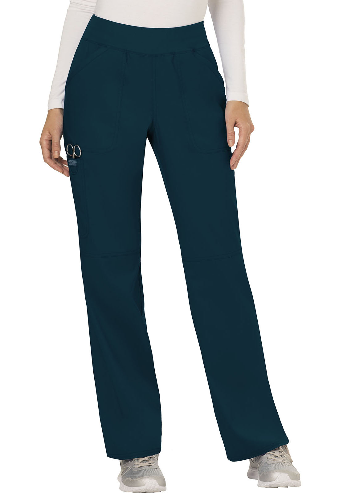 Cherokee Women's Mid Rise Straight Leg Petite Pull-on Pant - Image 7