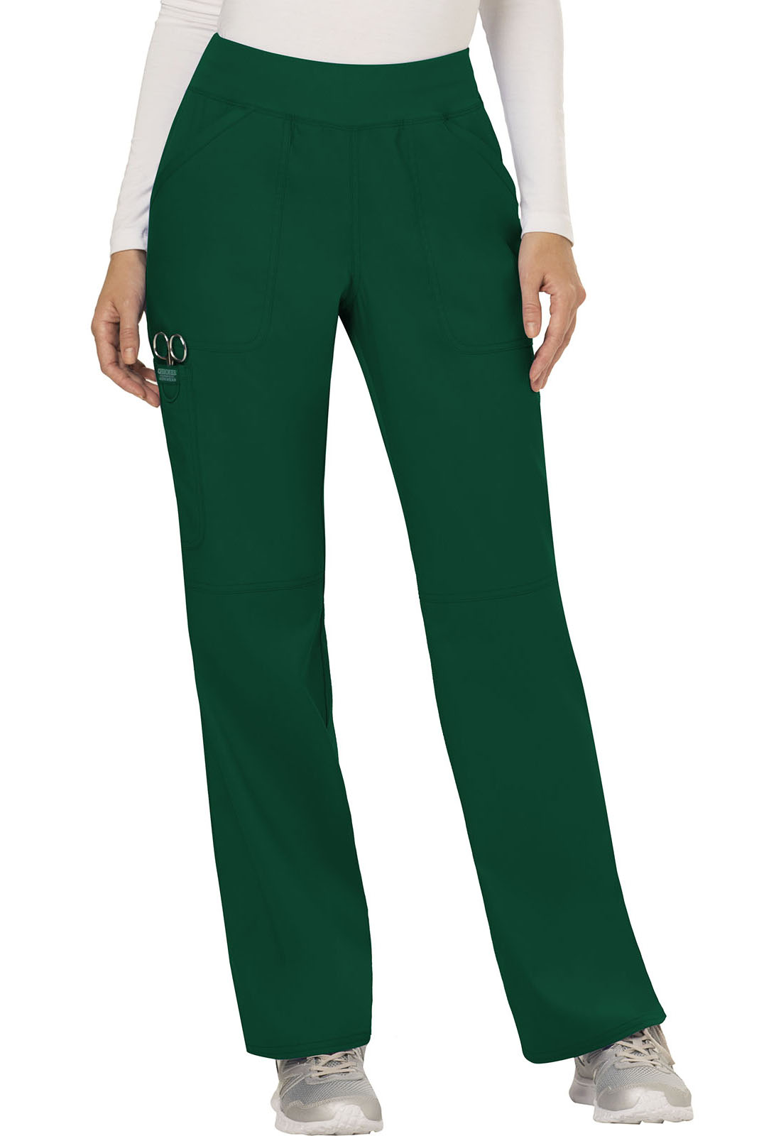 Cherokee Women's Mid Rise Straight Leg Petite Pull-on Pant - Image 9