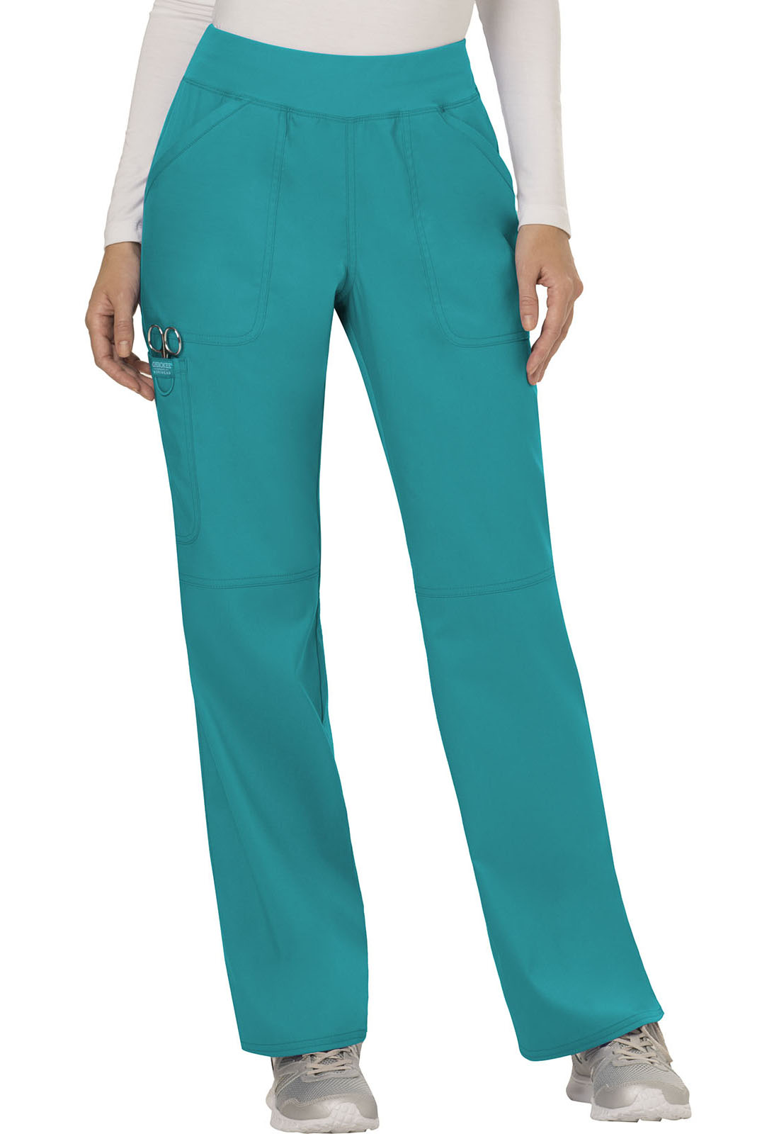 Cherokee Women's Tall Mid Rise Straight Leg Pull-On Pant - Image 6